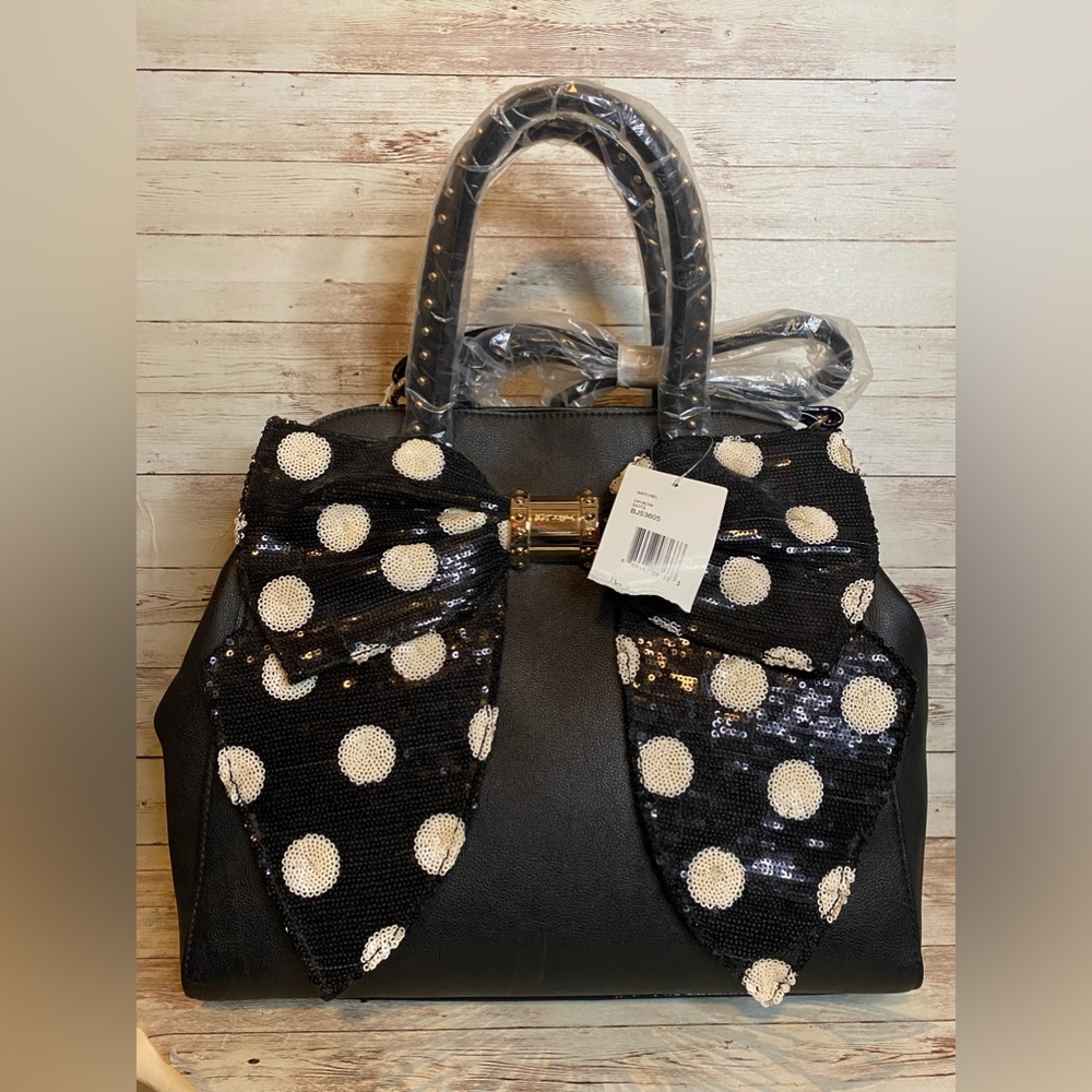 Betsey Johnson Oh Bow Dots Satchel BJ53605